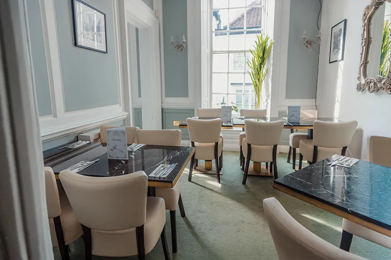 Private dining room at La Vecchia Scuola for intimate gatherings and special occasions in York