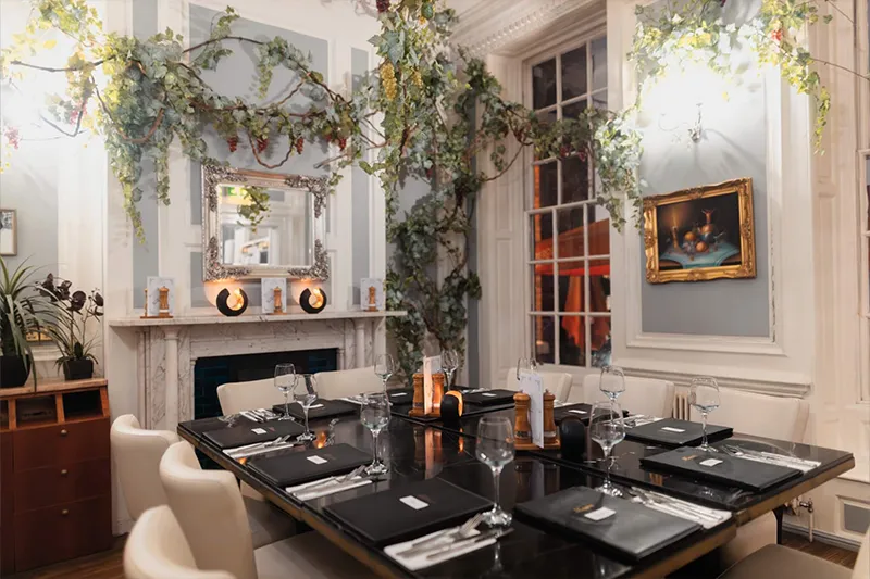 The Vineyard private dining room at La Vecchia Scuola in York